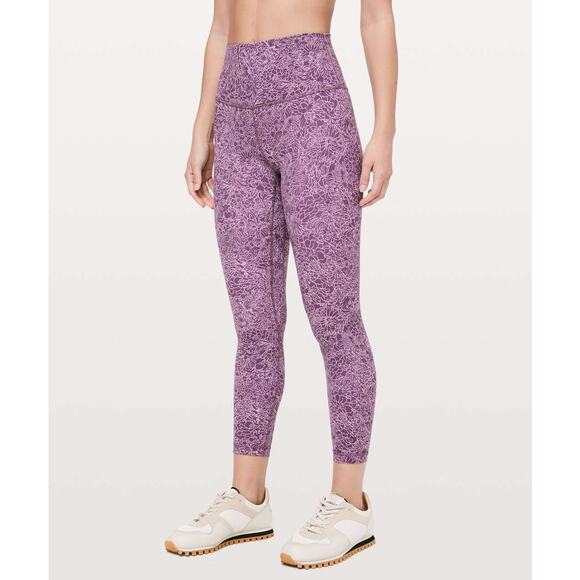 Lululemon Align Leggings Pant II 25" Arabesque Antoinette Smoky Quartz Purple 4 - Picture 1 of 9